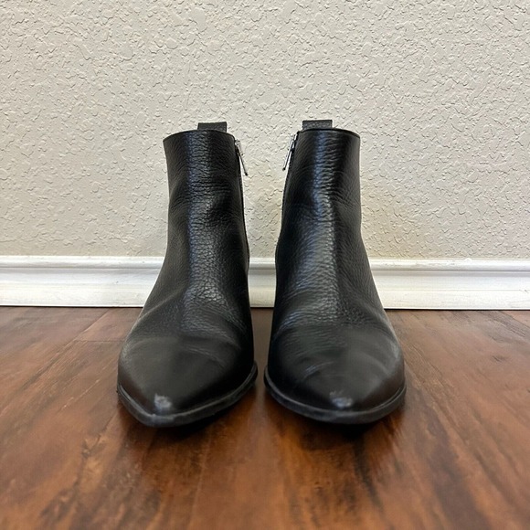 EVERLANE The Boss Boot Booties in Black Pebbled Leather ITALY MADE - Picture 4 of 13